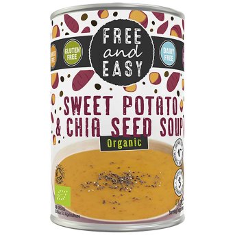 Organic Sweet Potato & Chia Seed Soup Free & Easy 400g