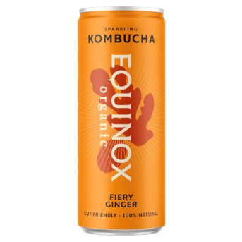 Organic Fiery Ginger Kombucha - can Equinox 12x250ml Organic Fiery Ginger Kombucha - can Equinox 12x250ml