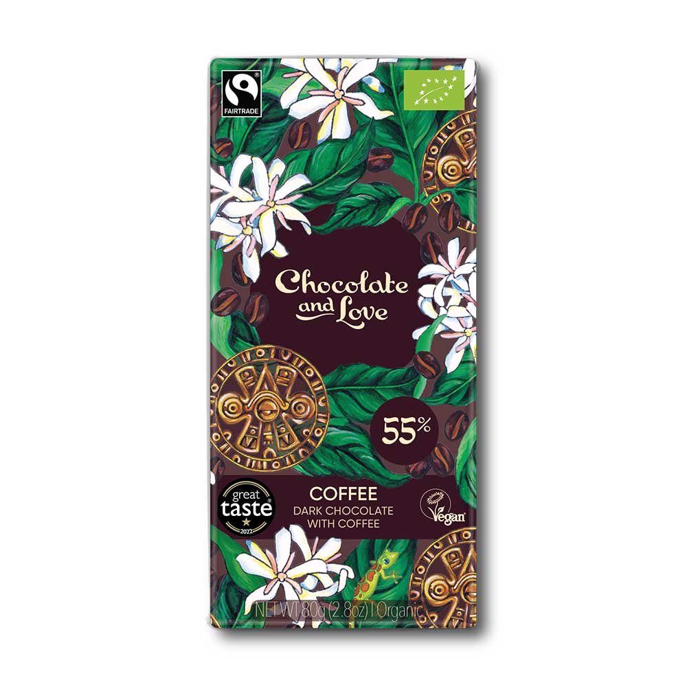 Organic Coffee - Dark Chocolate 55% Chocolate and Love 14x80g