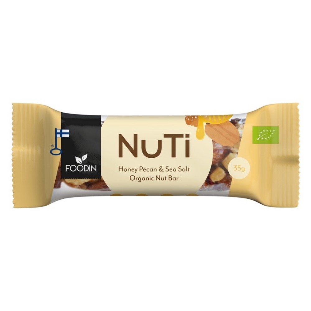 Organic NuTi Honey Pecan & Sea Salt Bar Foodin 15x35g Organic NuTi Honey Pecan & Sea Salt Bar Foodin 15x35g