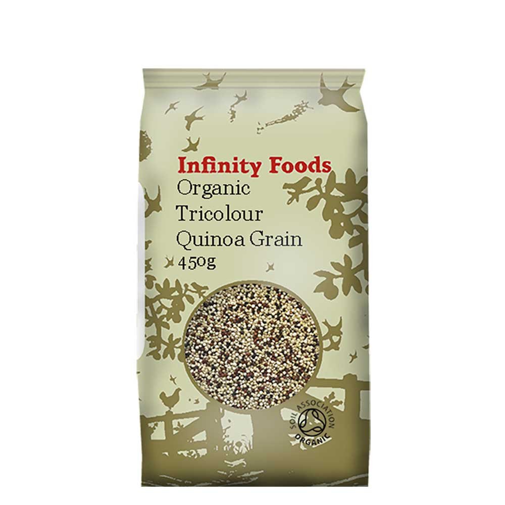 Organic Tricolour Quinoa Grain Infinity Foods 450g Organic Tricolour Quinoa Grain Infinity Foods 450g