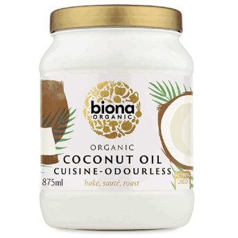 Organic 875ml Mild Coconut Oil Cuisine - tub Biona 875ml