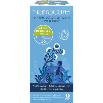 Organic Regular Applicator Tampons Natracare 16