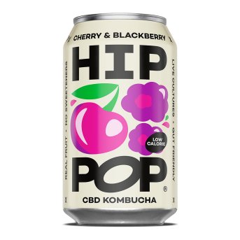 Cherry & Blackberry CBD Kombucha Hip Pop 12x330ml