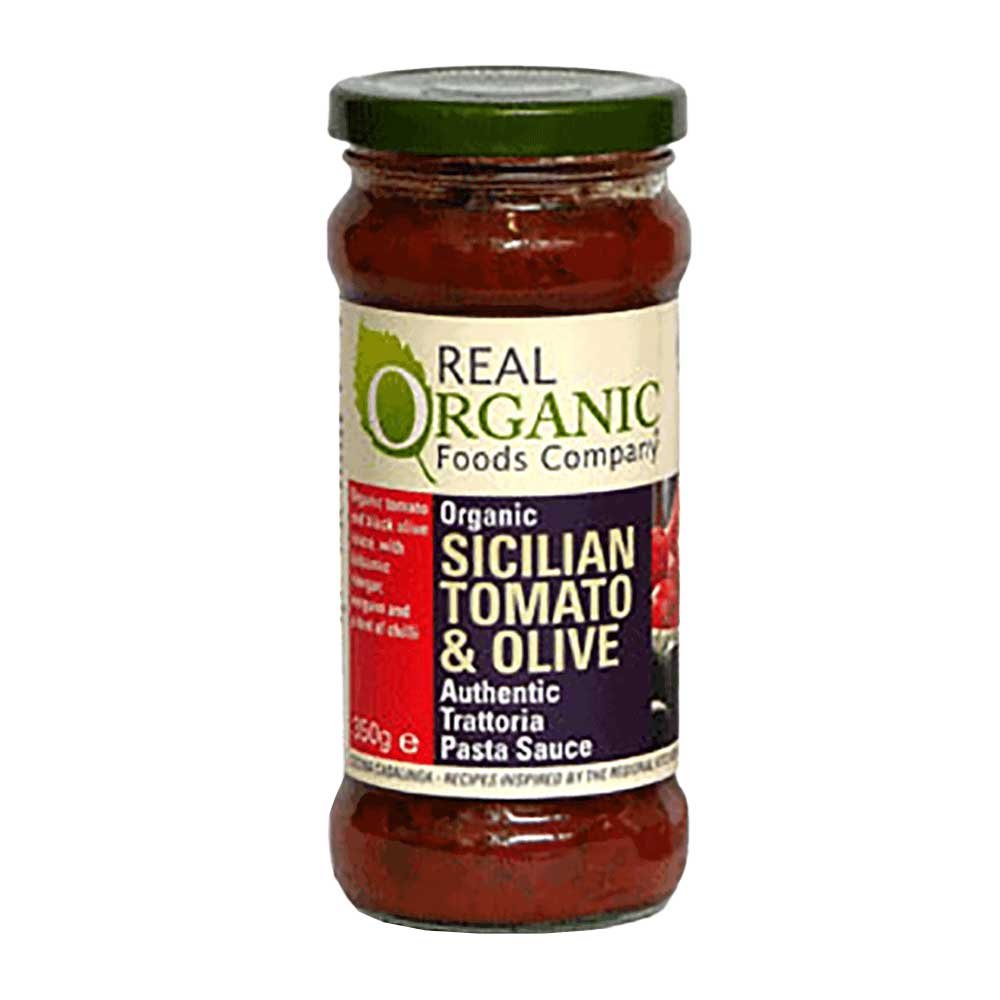 Organic Sicilian Tomato & Olive Pasta Sauce Real Organic 350 Organic Sicilian Tomato & Olive Pasta Sauce Real Organic 350