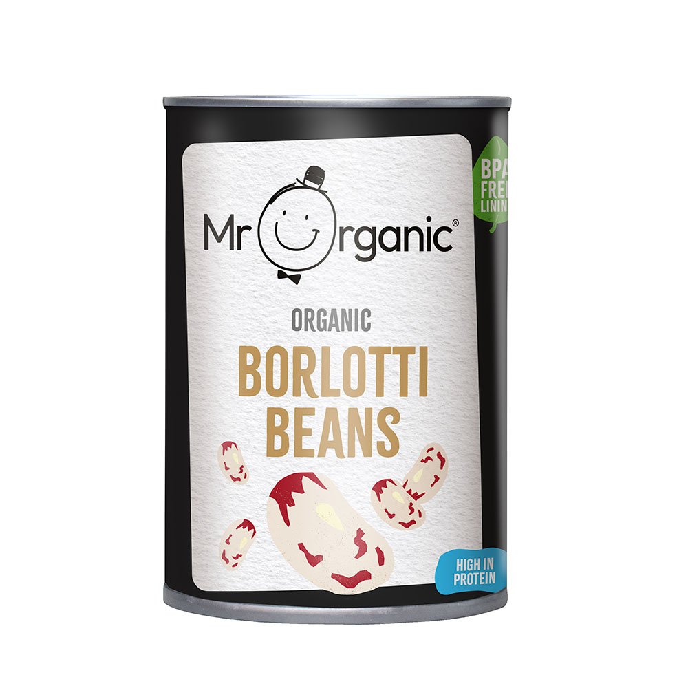 Organic Borlotti Beans Mr Organic 400g Organic Borlotti Beans Mr Organic 400g