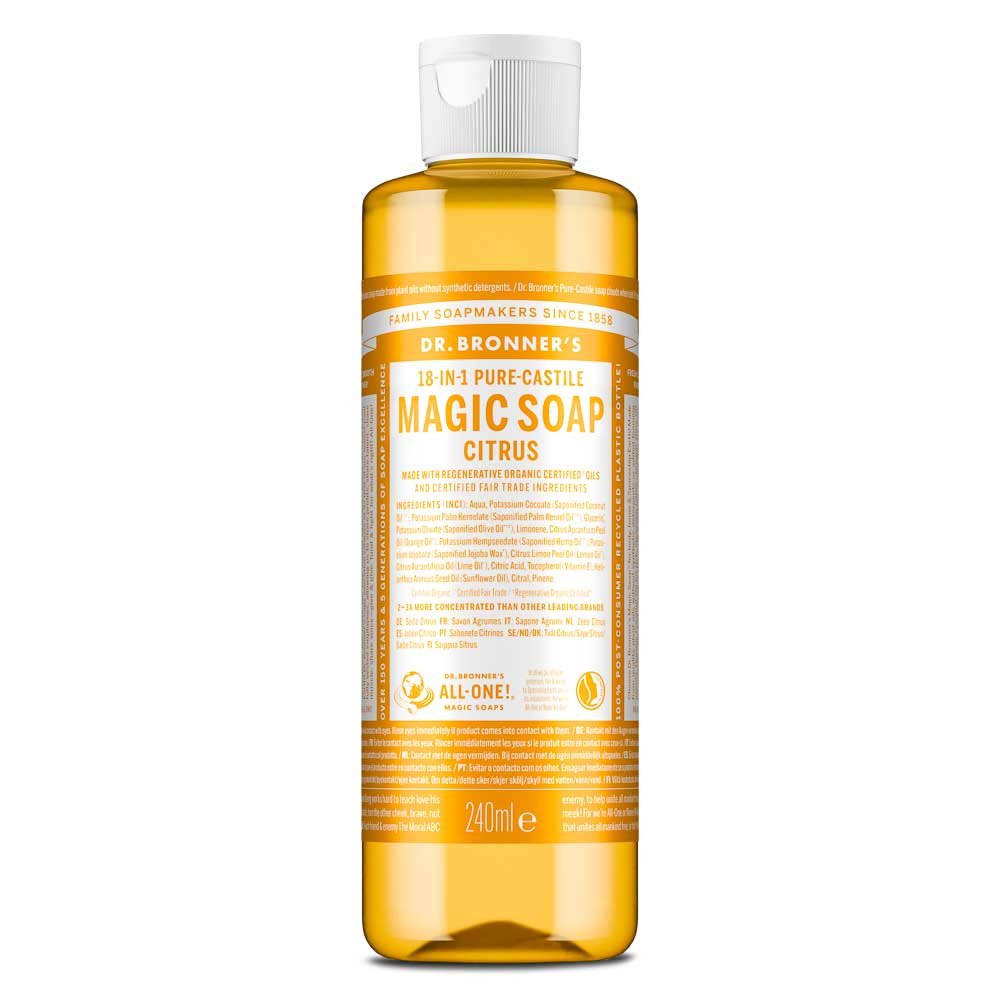Organic Citrus-Orange Liquid Soap (1/4 case) Dr. Bronner 6x240ml Organic Citrus-Orange Liquid Soap (1/4 case) Dr. Bronner 6x240ml