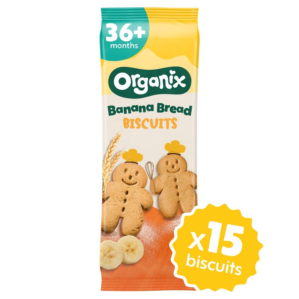 Organic Banana Bread Biscuits Organix 6x135g Organic Banana Bread Biscuits Organix 6x135g