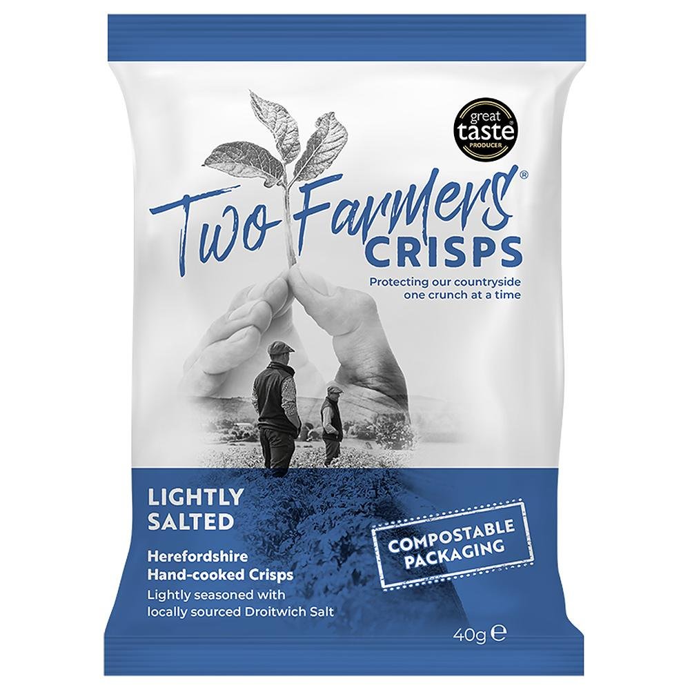 Lightly Salted Crisps Two Farmers 24x40g Lightly Salted Crisps Two Farmers 24x40g