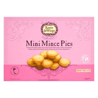 Organic Mini Mince Pies - 12 in a box Roots & Wings 6x300g Organic Mini Mince Pies - 12 in a box Roots & Wings 6x300g