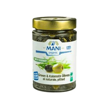 Organic Mixed Olives with Rosemary - vacuum preserved Mani 1
