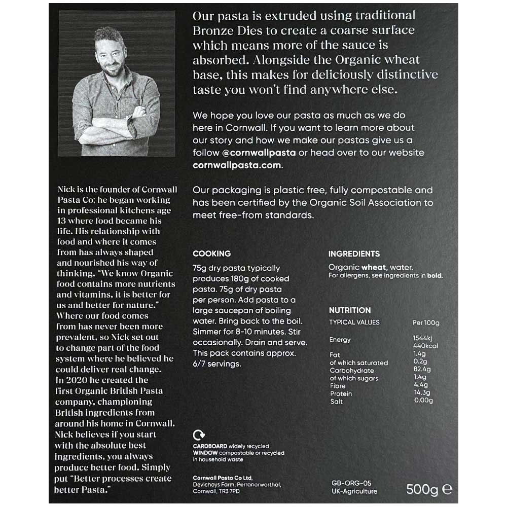 Organic Macaroni Cornwall Pasta Co 500g