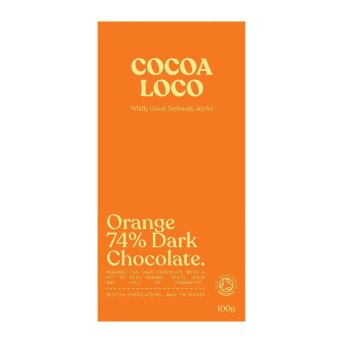 Organic Dark Chocolate & Orange Bar Cocoa Loco 12x100g Organic Dark Chocolate & Orange Bar Cocoa Loco 12x100g