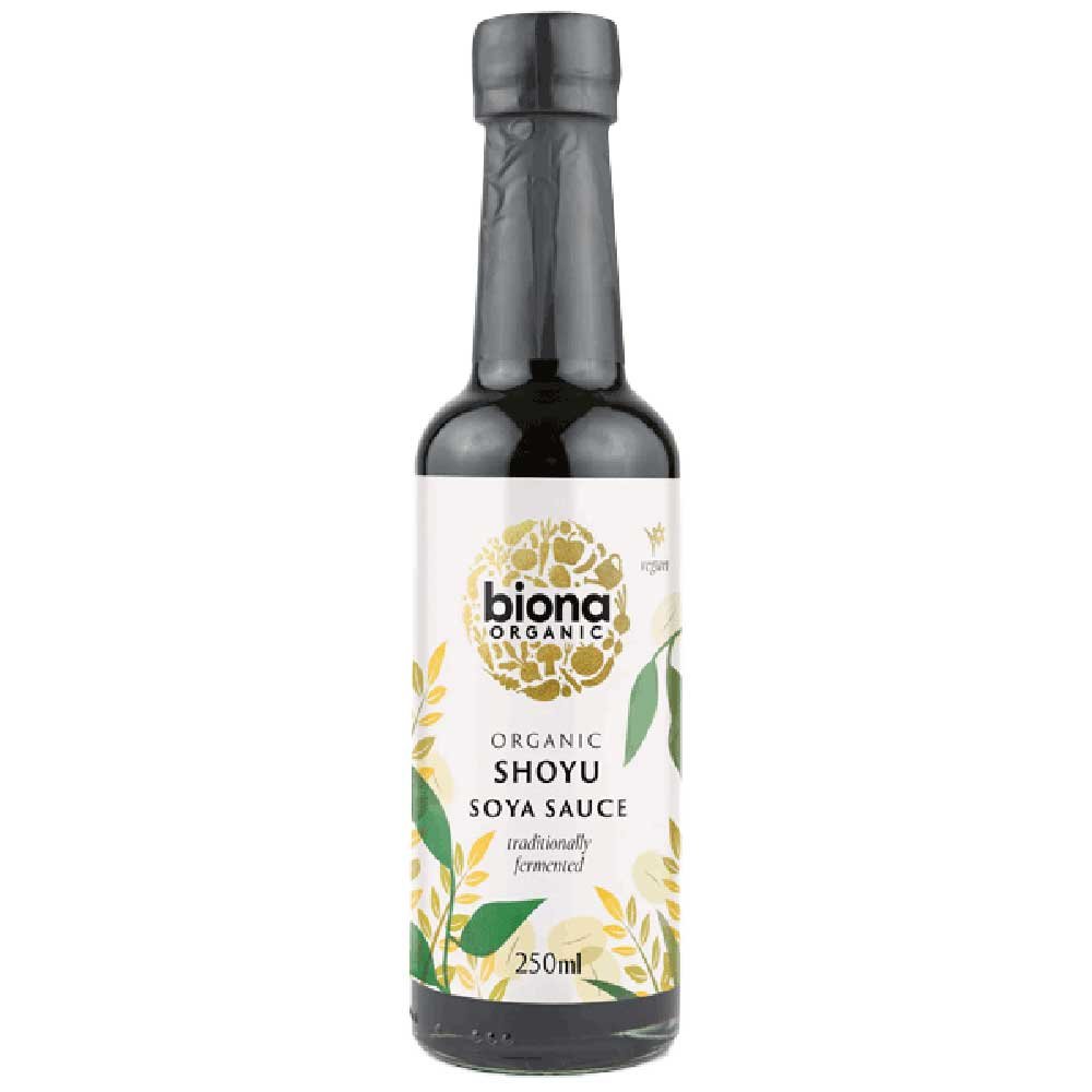 Organic Shoyu Soya Sauce - glass bottle Biona 250ml