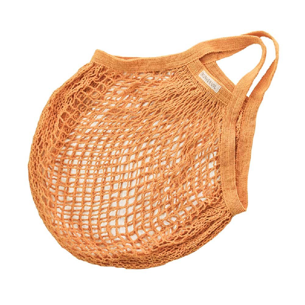 Organic Granny String Bag Short Handle - Orange Bo Weevil 1