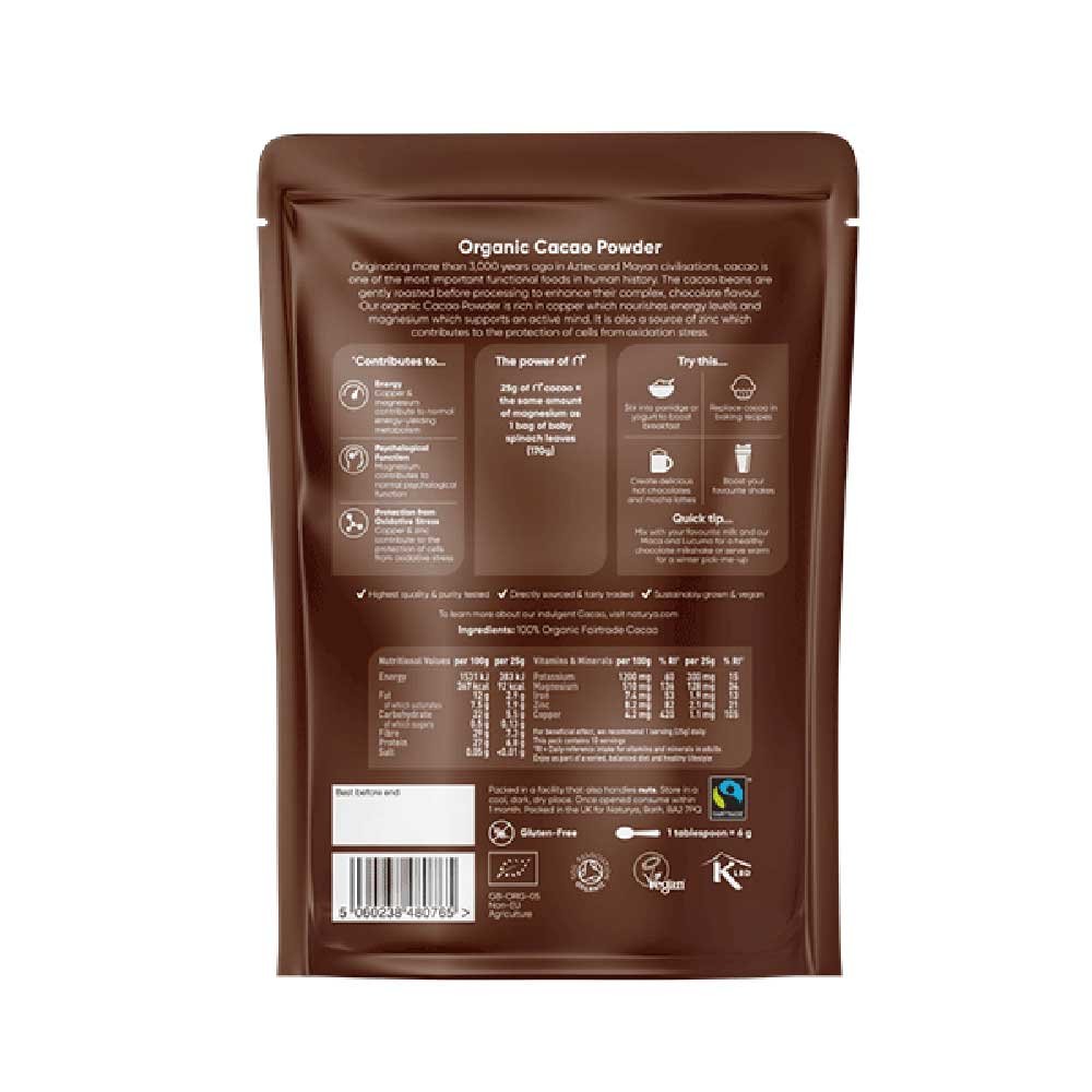 Organic Cacao Powder Naturya 250g Organic Cacao Powder Naturya 250g
