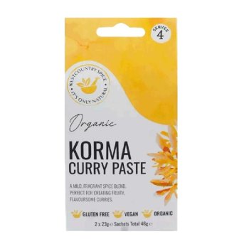 Organic Korma Curry Paste Westcountry Spice 46g Organic Korma Curry Paste Westcountry Spice 46g