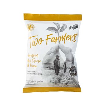 Hop Cheese & Onion Crisps Two Farmers 24x40g Hop Cheese & Onion Crisps Two Farmers 24x40g