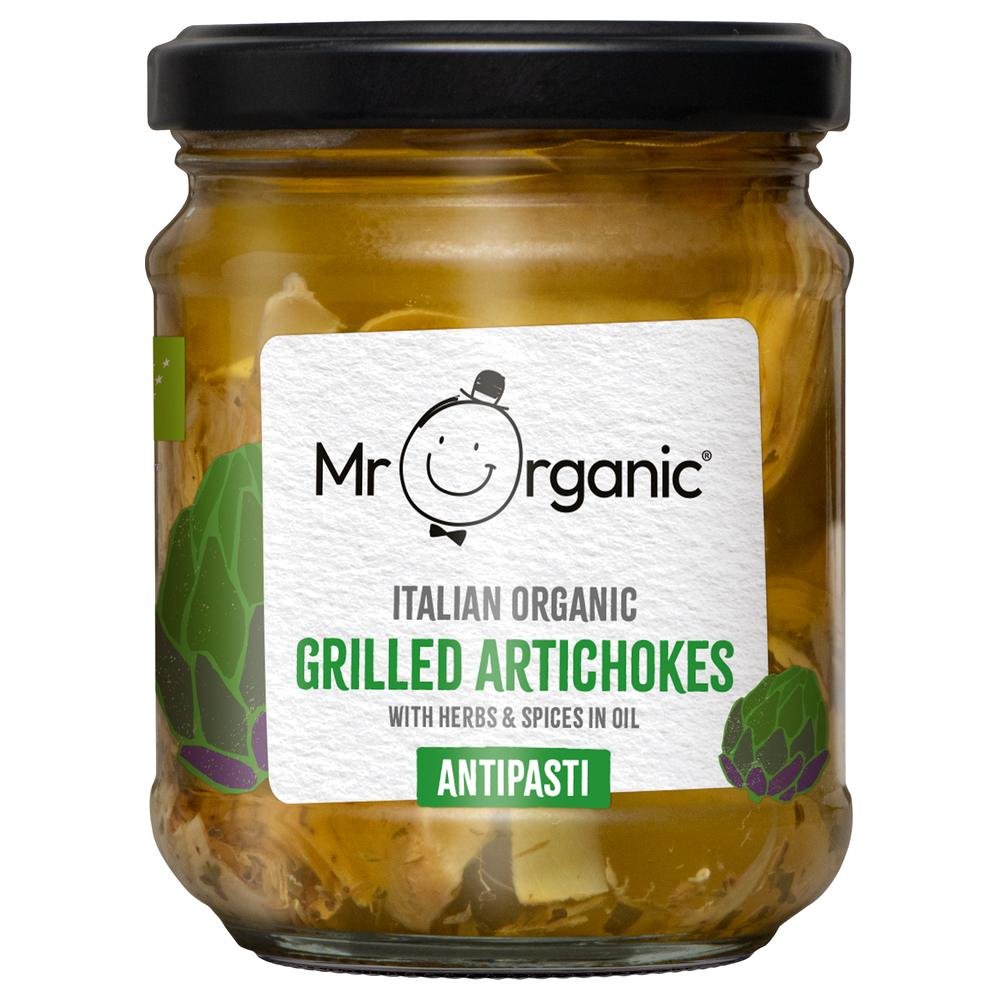 Organic Grilled Artichoke Antipasti Mr Organic 5x190g Organic Grilled Artichoke Antipasti Mr Organic 5x190g
