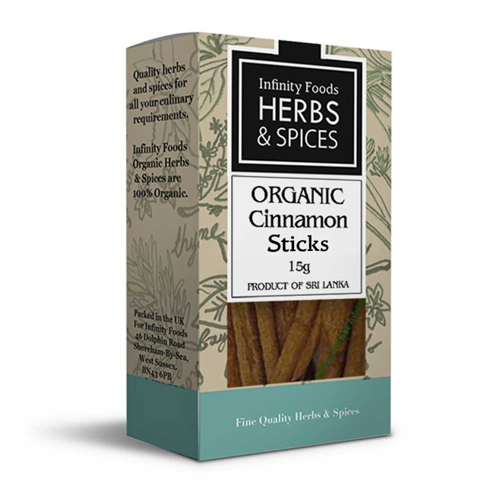 Organic Cinnamon Sticks Infinity Foods 15g