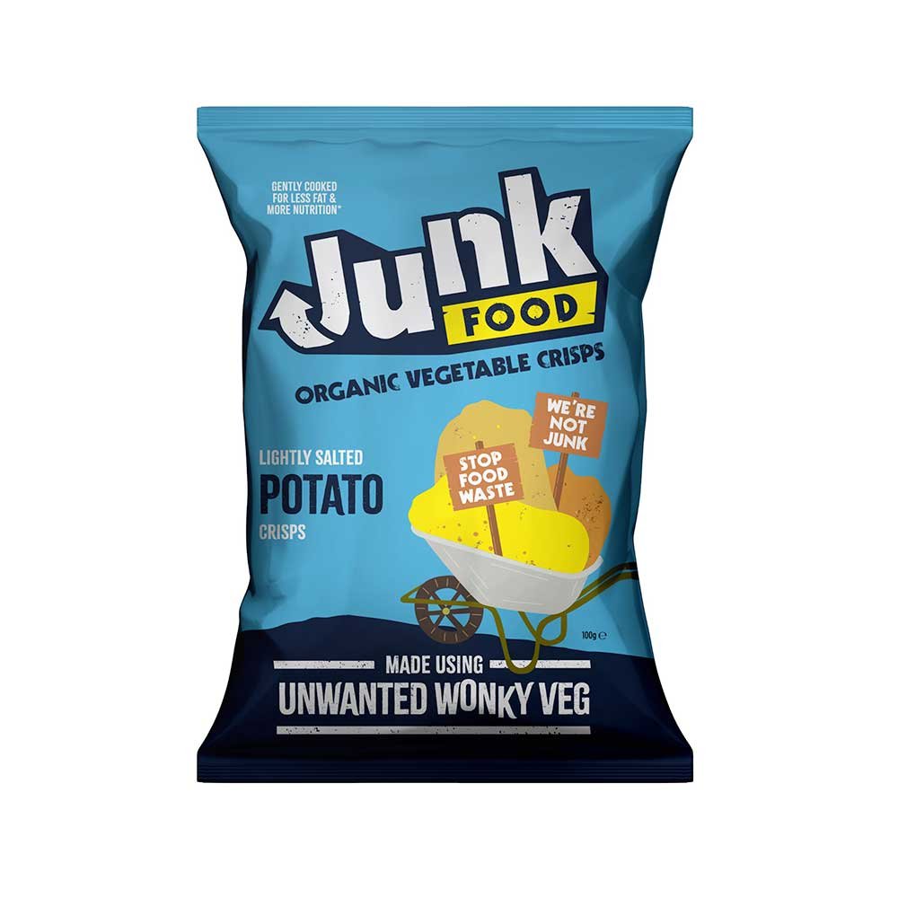 Organic Potato Crisps Junk Crisps 100g Organic Potato Crisps Junk Crisps 100g