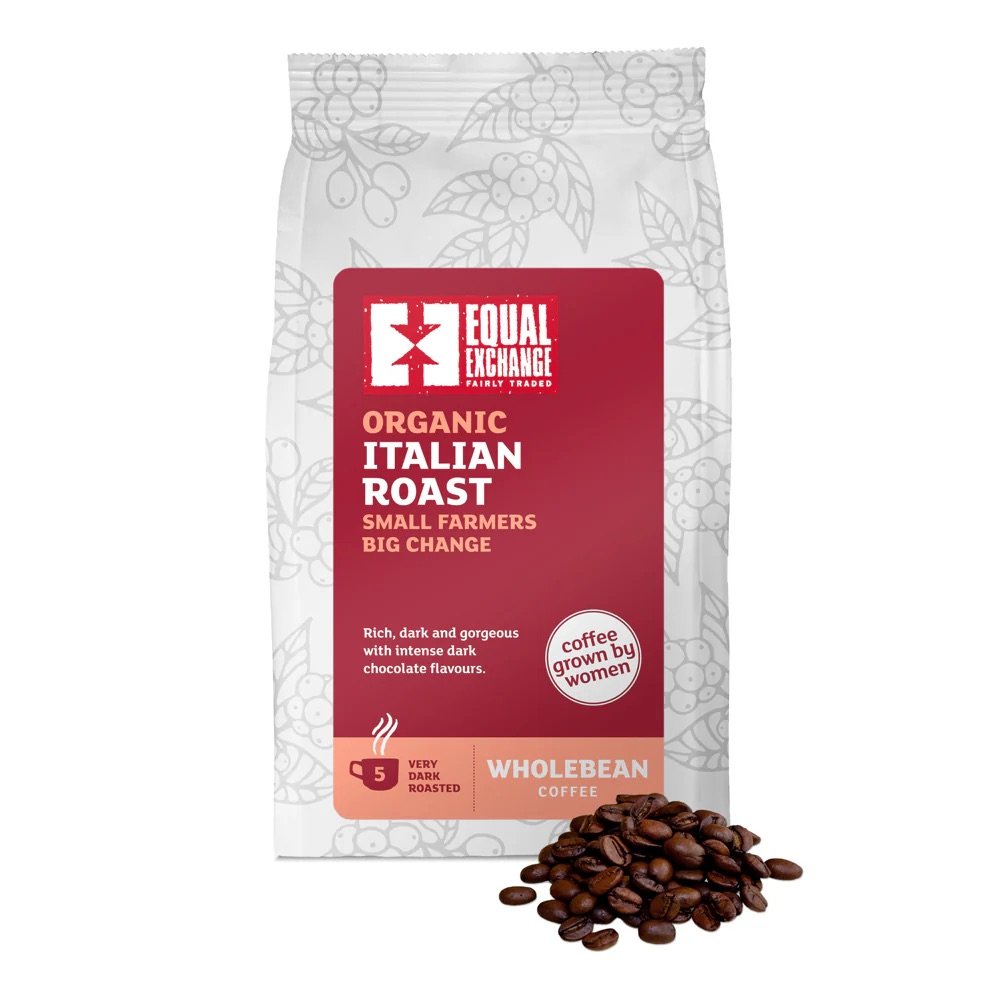 Organic Coffee Beans - Italian roast - 5 Equal Exchange 8x200g