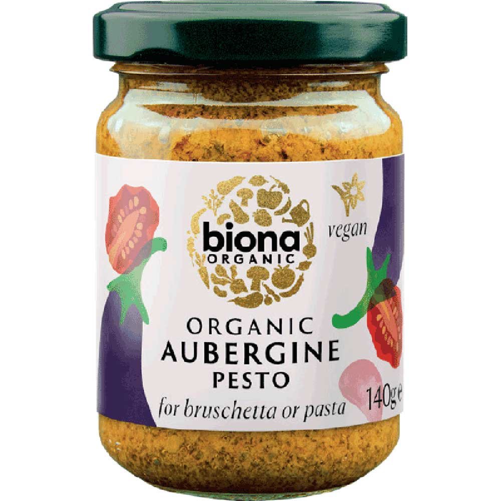 Organic Aubergine Pesto Biona 140g
