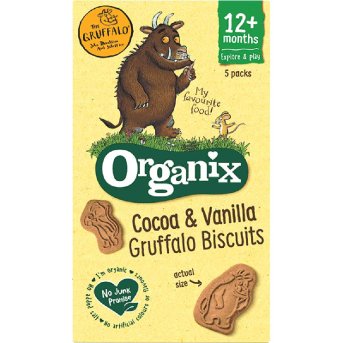 Organic Cocoa & Vanilla Gruffalo Biscuits Organix 5x20g