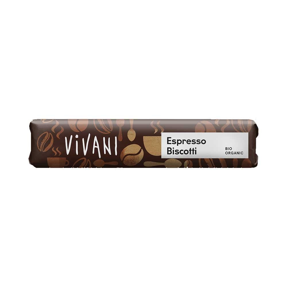Organic Espresso Biscotti Chocolate Vivani 40g