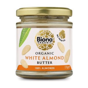 Organic White Almond Butter - unroasted Biona 6x170g Organic White Almond Butter - unroasted Biona 6x170g