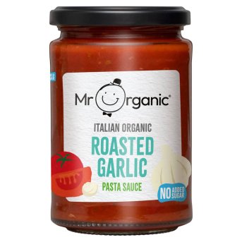 Organic Roast Garlic Pasta Sauce - no added sugar Mr Organic 6x350g Organic Roast Garlic Pasta Sauce - no added sugar Mr Organic 6x350g