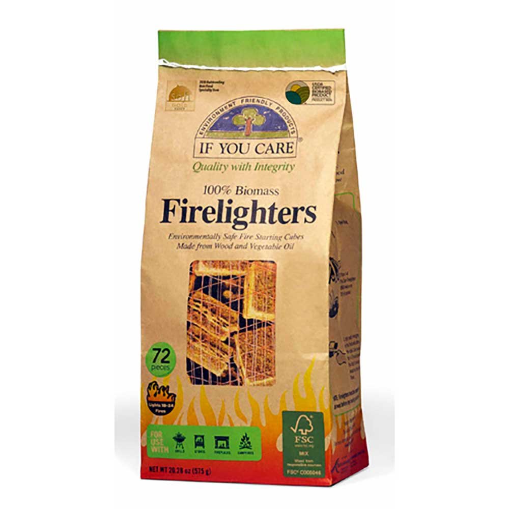 72 Firelighters - non toxic wood & veg oil If You Care 72