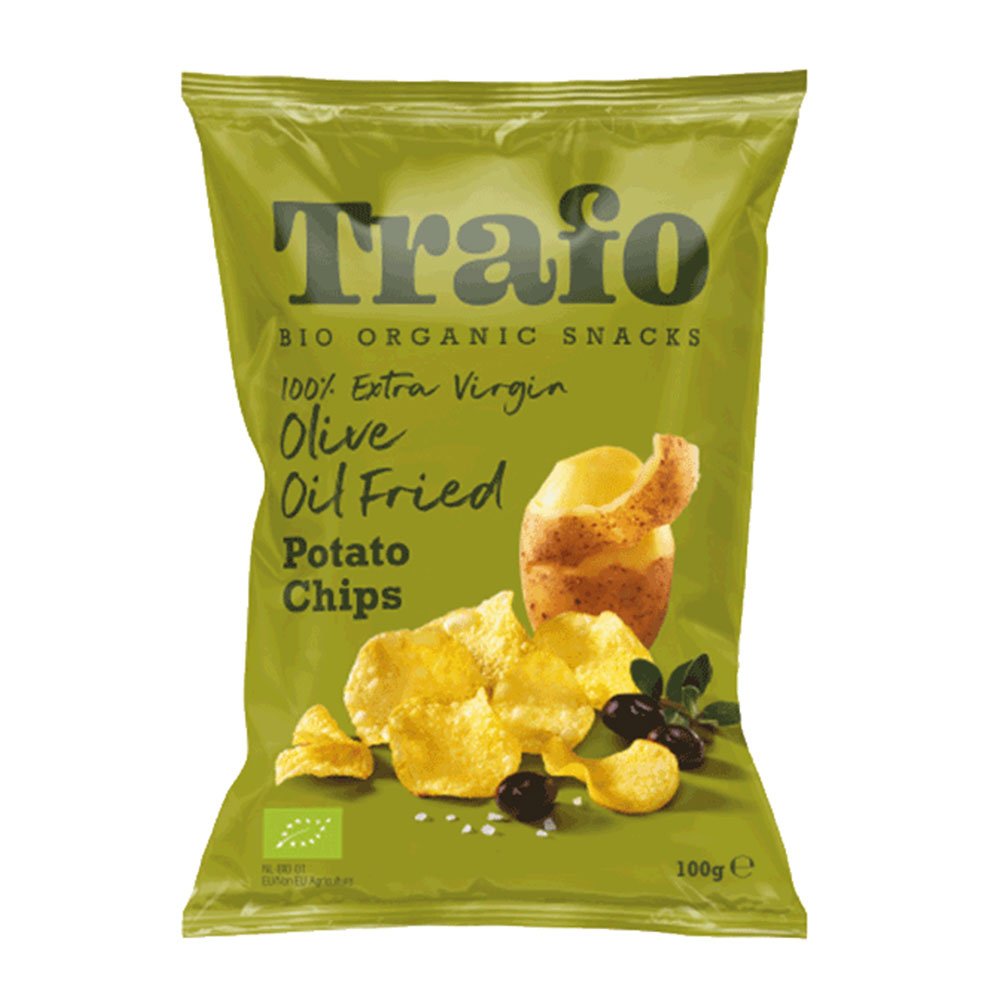 Organic Salted Crisps - fried in EV olive oil Trafo 100g