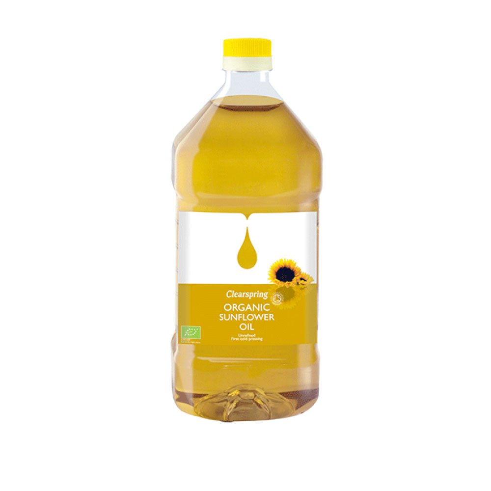 Organic Sunflower Oil - clear plastic Clearspring 2l Organic Sunflower Oil - clear plastic Clearspring 2l