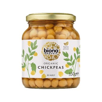 Organic Jar Chickpeas Biona 350g