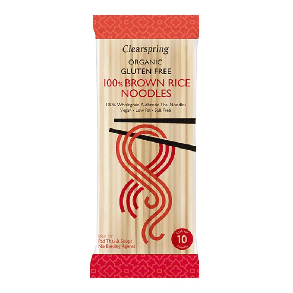 Organic 100% Brown Rice Noodles GF Clearspring 200g