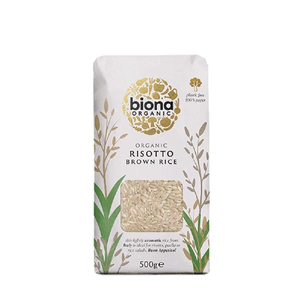 Organic Risotto Rice - Brown Biona 500g Organic Risotto Rice - Brown Biona 500g