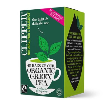 Organic Green Fairtrade Teabags - 40's Clipper 40bgs