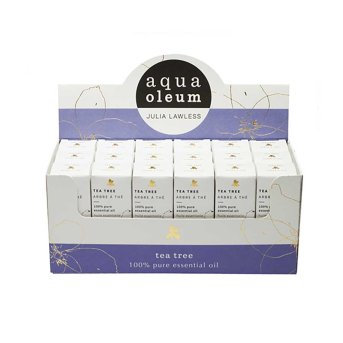 Tea Tree Oil Merchandiser - 10ml Aqua Oleum 18x10ml Tea Tree Oil Merchandiser - 10ml Aqua Oleum 18x10ml