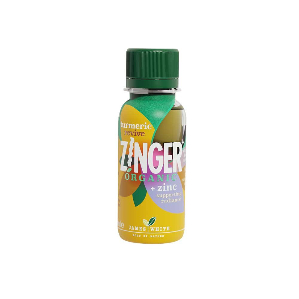 Organic Turmeric Revive Zinger Shot James White 12x70ml Organic Turmeric Revive Zinger Shot James White 12x70ml