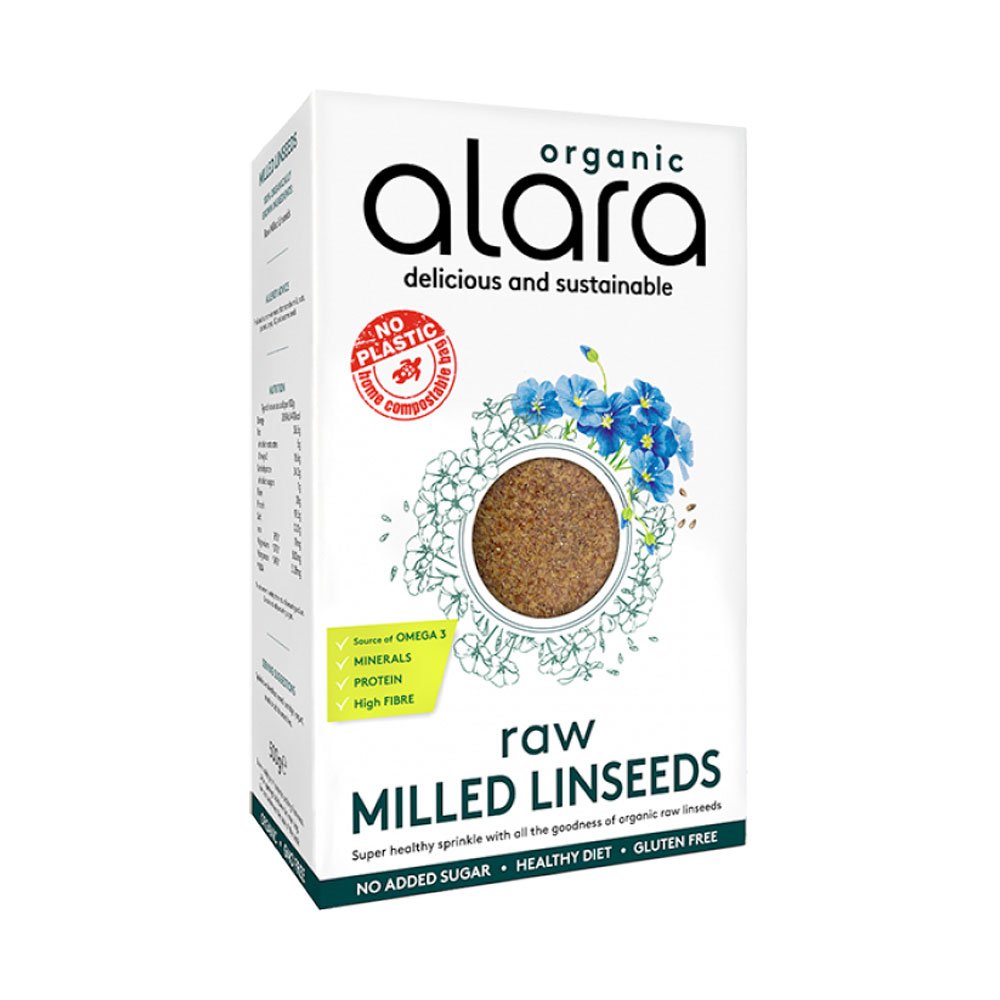 Organic Milled Linseeds - Raw Alara 500g