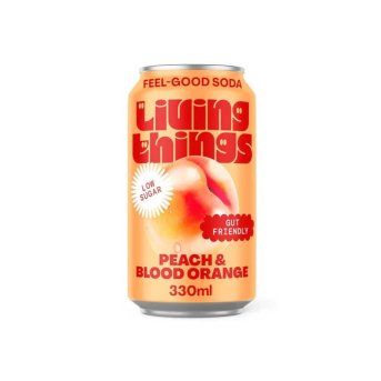 Peach & Blood Orange Soda Living Things 12x330ml Peach & Blood Orange Soda Living Things 12x330ml