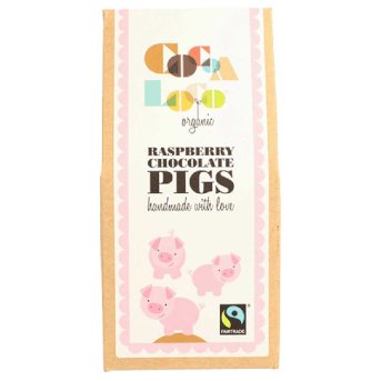 Organic Raspberry Pink Pigs - white Cocoa Loco 100g Organic Raspberry Pink Pigs - white Cocoa Loco 100g