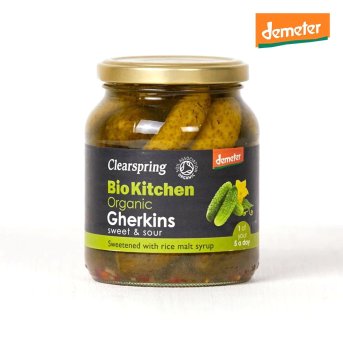 Gherkins - Sweet & Sour Clearspring 6x680g Gherkins - Sweet & Sour Clearspring 6x680g
