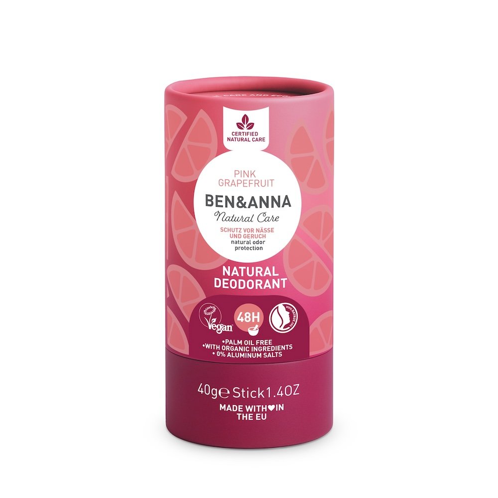 Pink Grapefruit Deodorant - paper tube Ben & Anna 1x40g