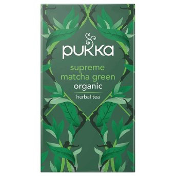 Organic Supreme Green Matcha Tea Bags - Fair Trade Pukka 20b