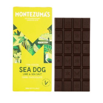 Sea Dog - Dark with Lime & Sea Salt Montezuma 12x90g Sea Dog - Dark with Lime & Sea Salt Montezuma 12x90g
