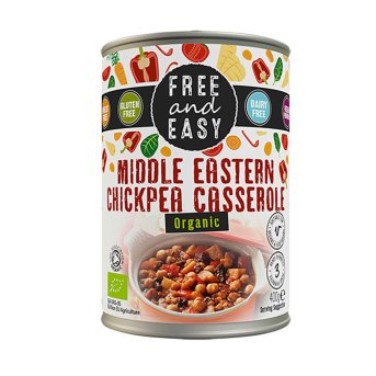 Organic Middle Eastern Chickpea Casserole Free & Easy 400g Organic Middle Eastern Chickpea Casserole Free & Easy 400g