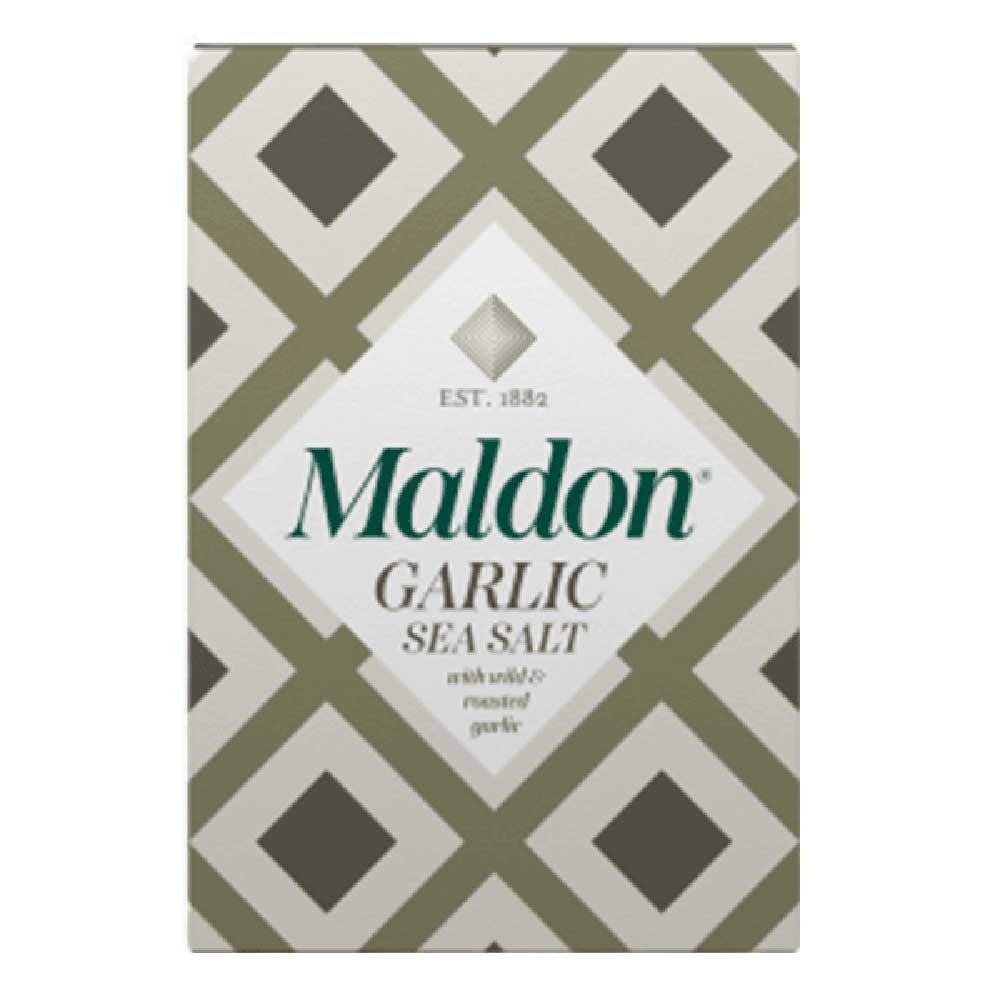 Garlic Sea Salt - carton Maldon 100g