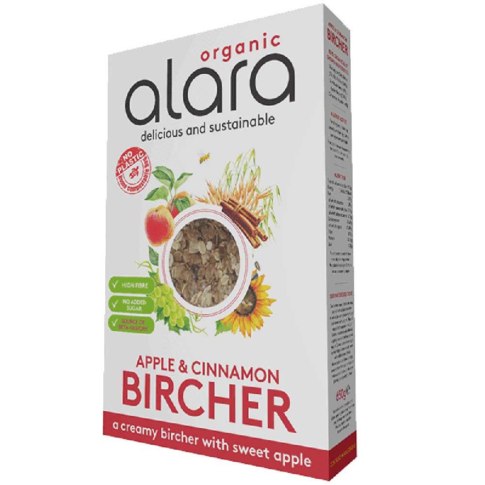 Organic Apple & Cinnamon Bircher Alara 650g Organic Apple & Cinnamon Bircher Alara 650g